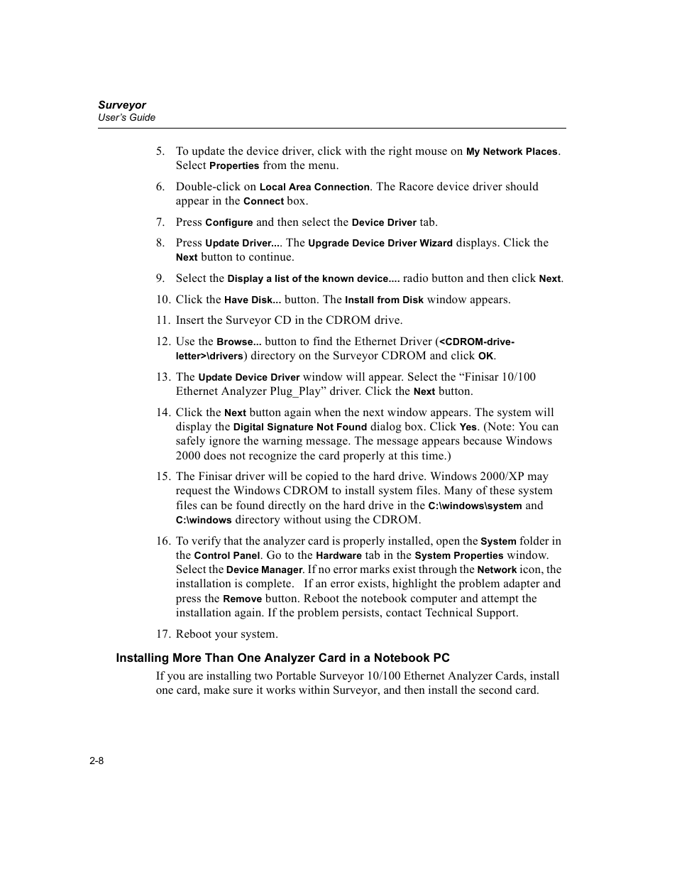 Finisar Surveyor User Manual | Page 38 / 454