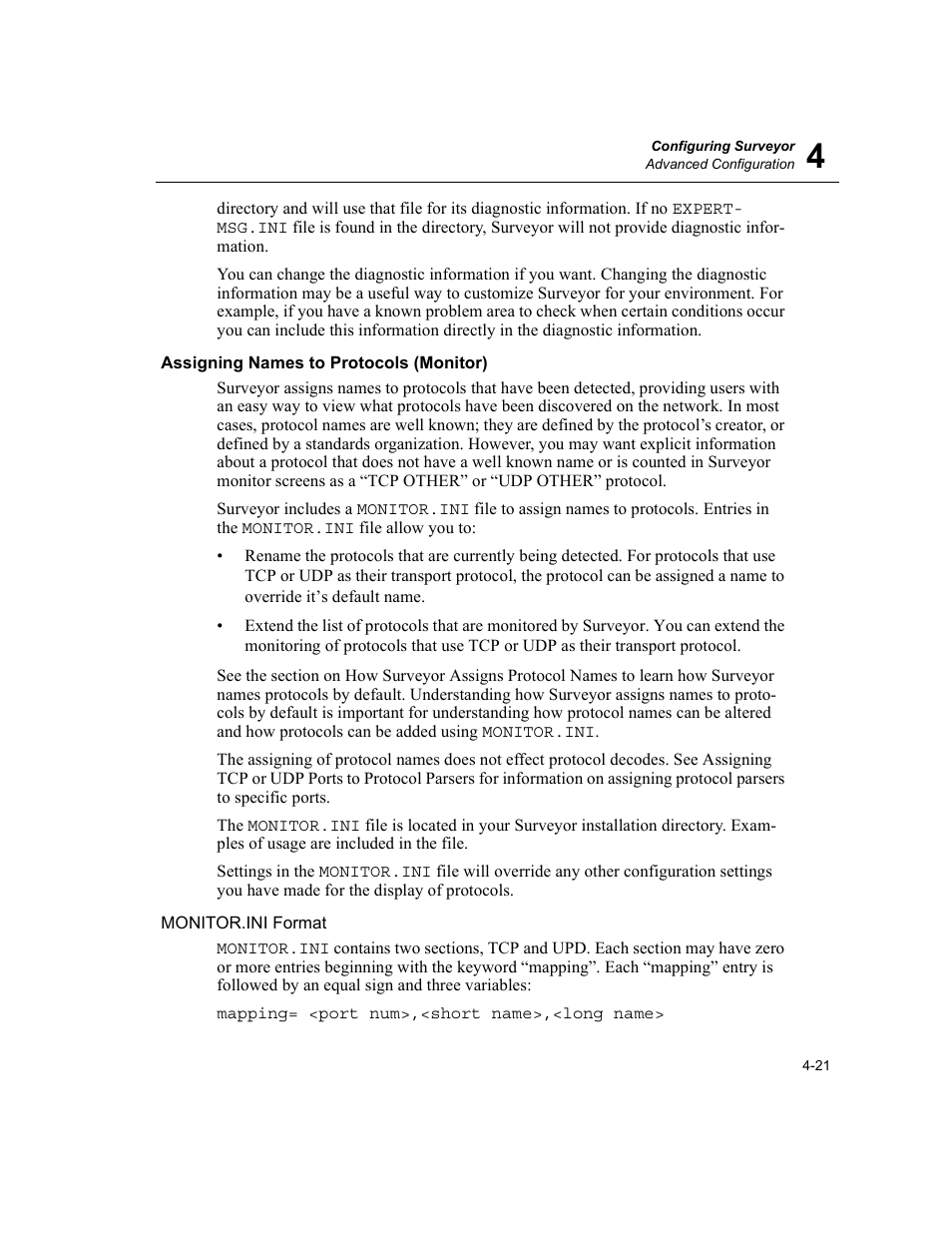 Assigning names to protocols (monitor), Assigning names to protocols (monitor) -21 | Finisar Surveyor User Manual | Page 81 / 454