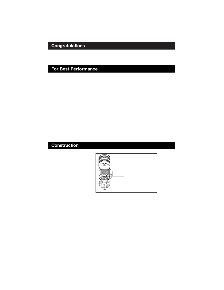 For best performance, Construction | Filtera 50100 User Manual | Page 3 / 9