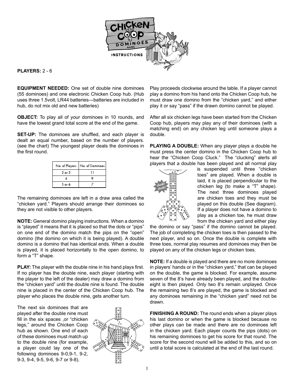 Fundex Games Chicken Coop User Manual | 2 pages