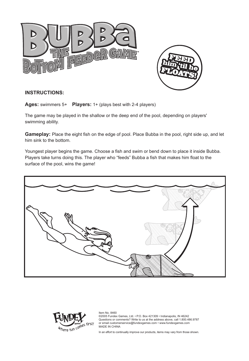Fundex Games 8460 User Manual | 1 page