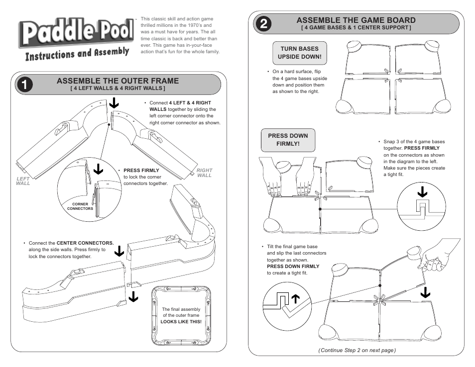 Fundex Games Paddle Pool User Manual | 3 pages