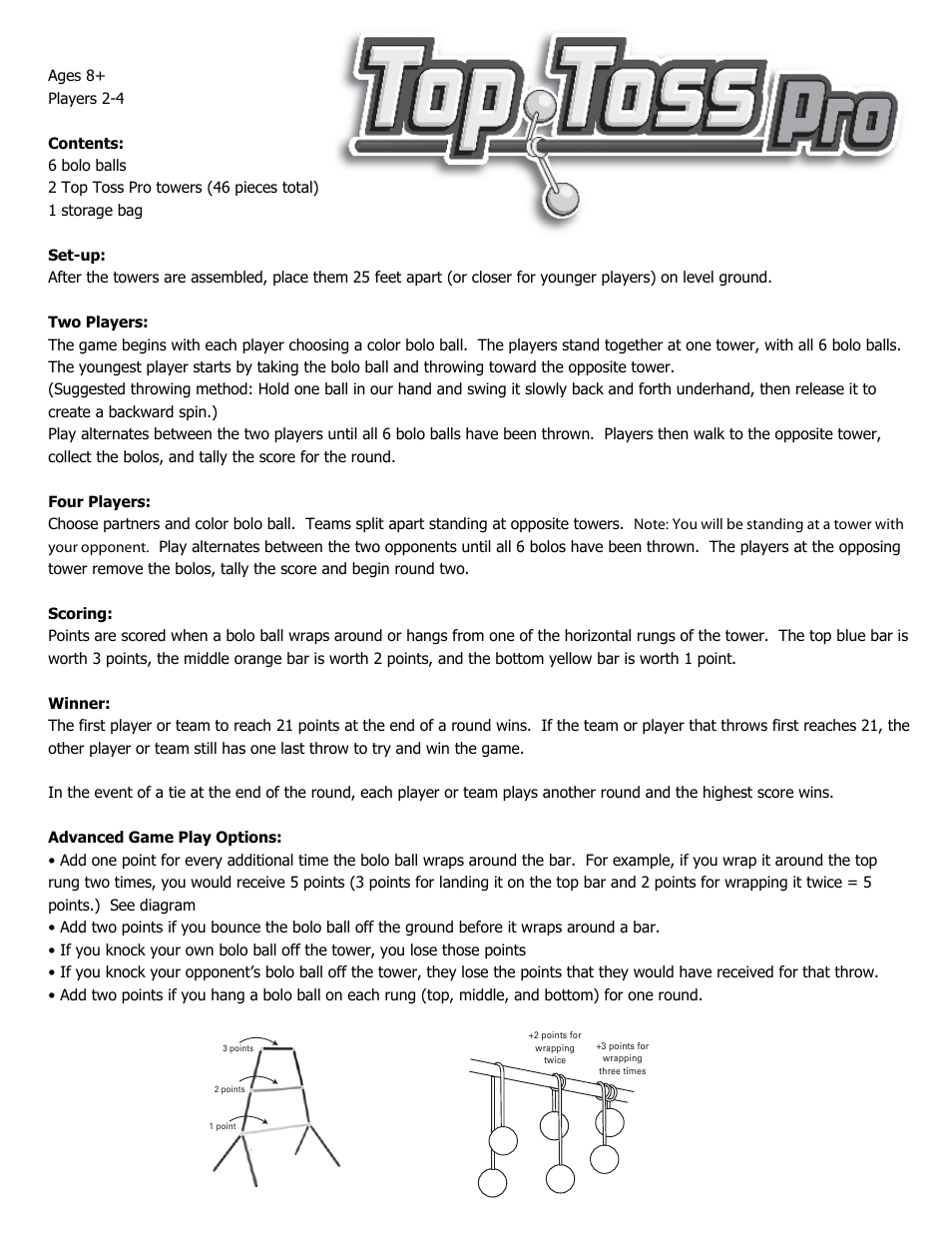Fundex Games Top Toss Pro User Manual | 1 page