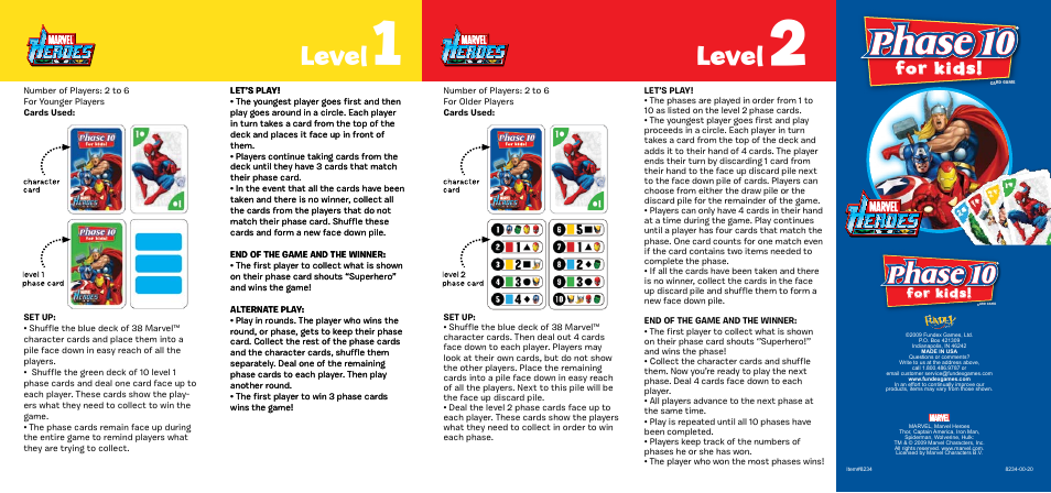 Fundex Games Marvel 8234-00-20 User Manual | 1 page