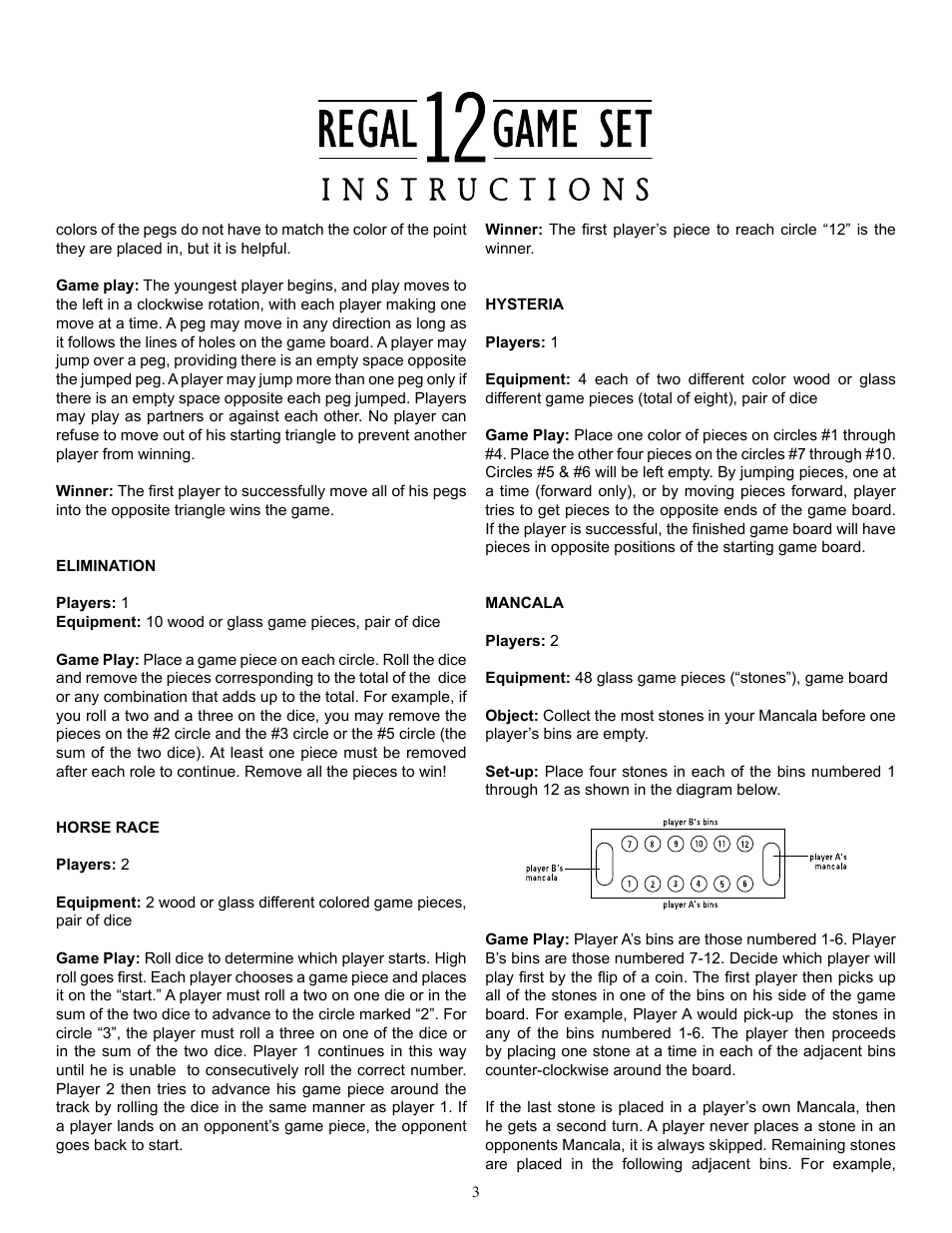 Fundex Games Regal 12 Backgammon User Manual | Page 3 / 5