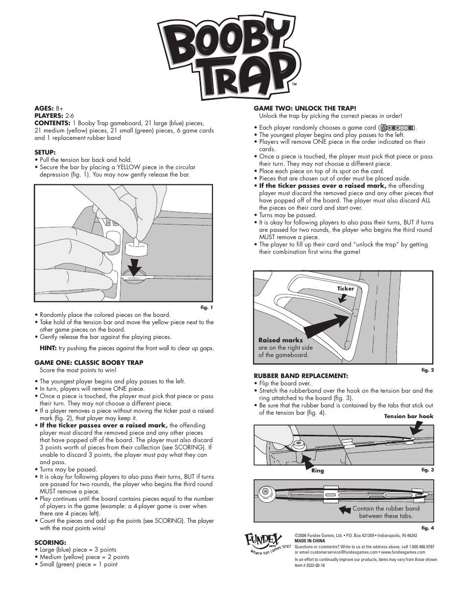 Fundex Games 2522 User Manual | 1 page