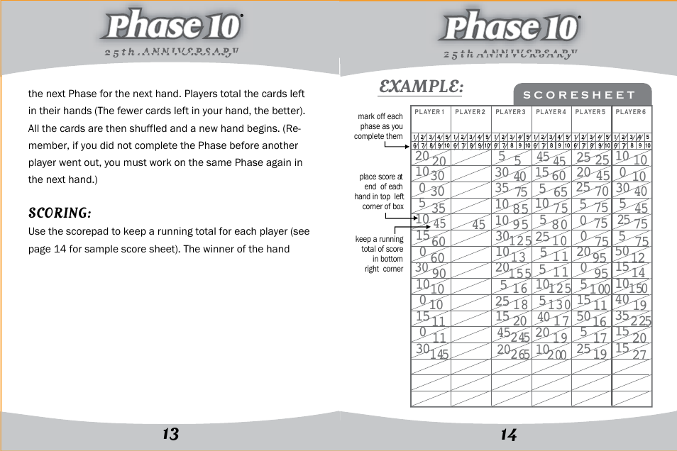 Example, Scoring | Fundex Games 9923 User Manual | Page 8 / 10