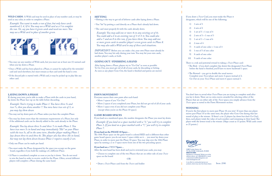 Fundex Games Phase 10 Twist User Manual | Page 2 / 2