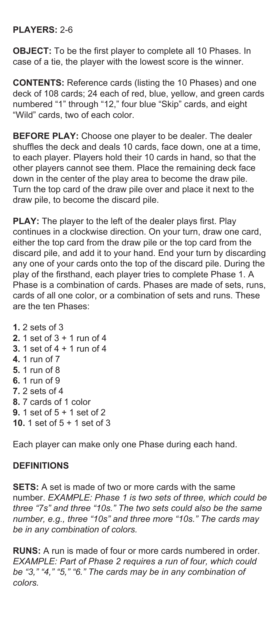 Fundex Games Phase 10 Deluxe User Manual | Page 3 / 6