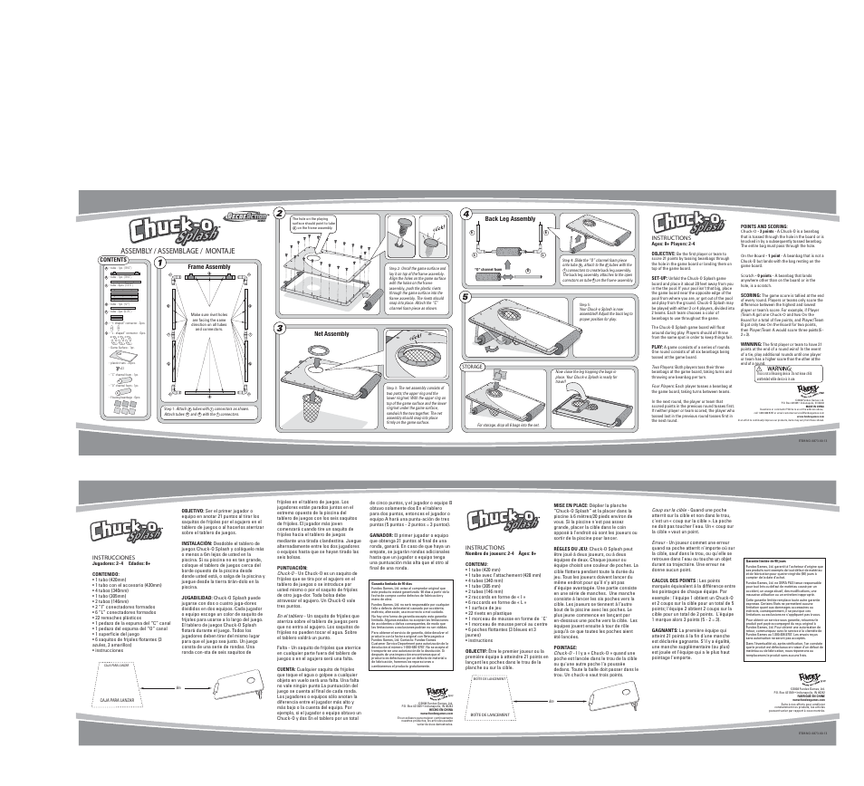 Assembly / assemblage / montaje | Fundex Games 0873 User Manual | Page 2 / 2