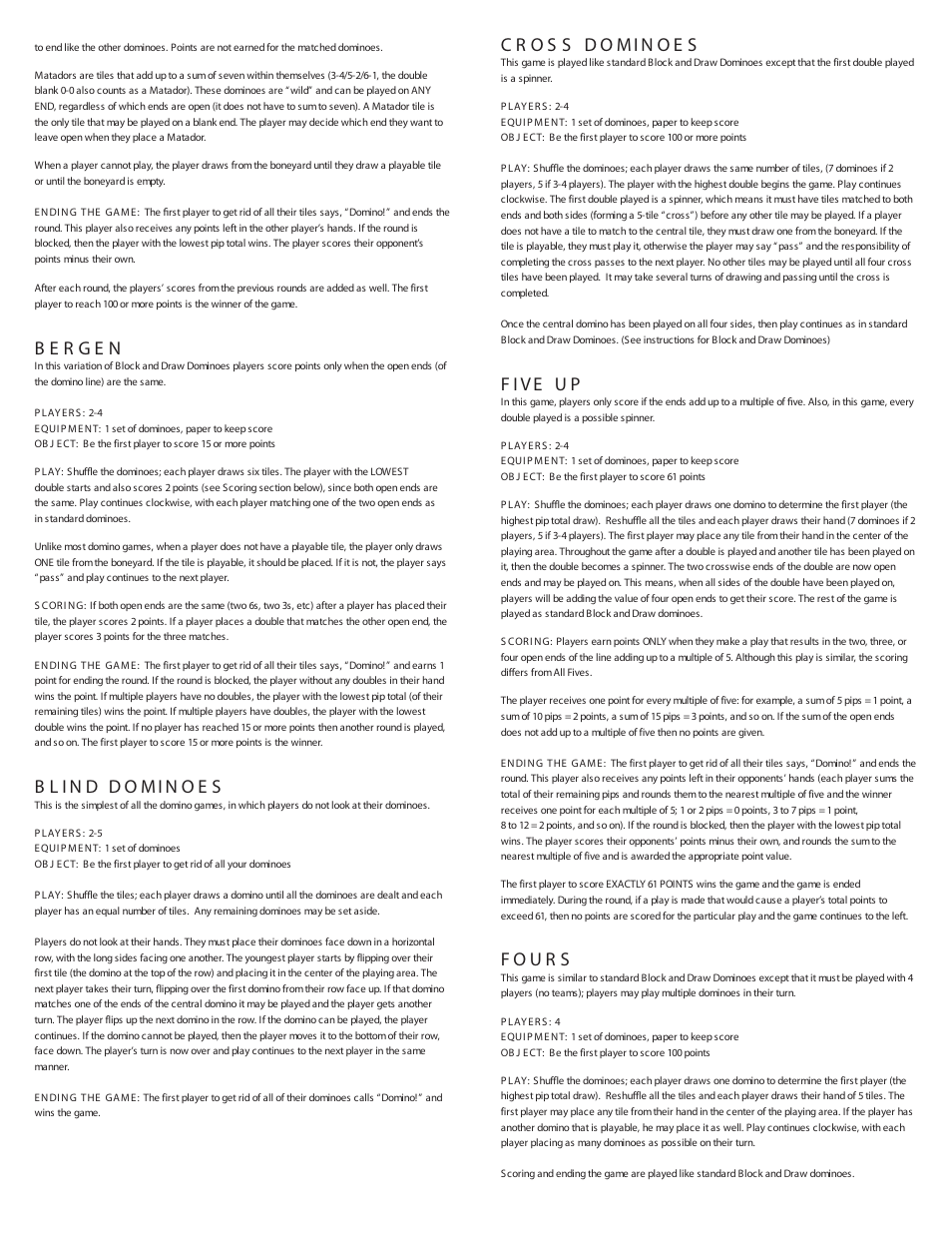 Fundex Games Double Nine Dominoes User Manual | Page 2 / 3