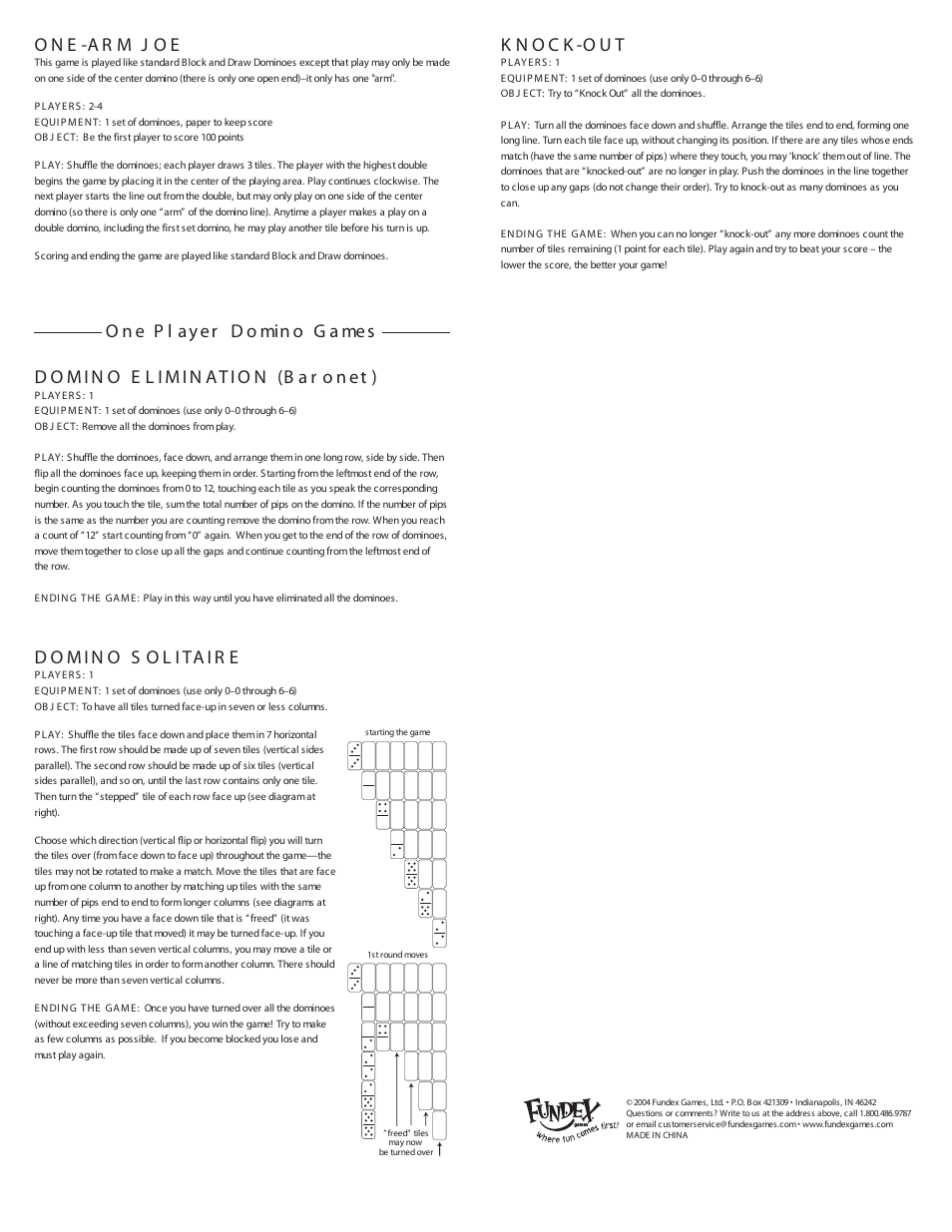 Fundex Games Double Nine Dominoes User Manual | Page 3 / 3
