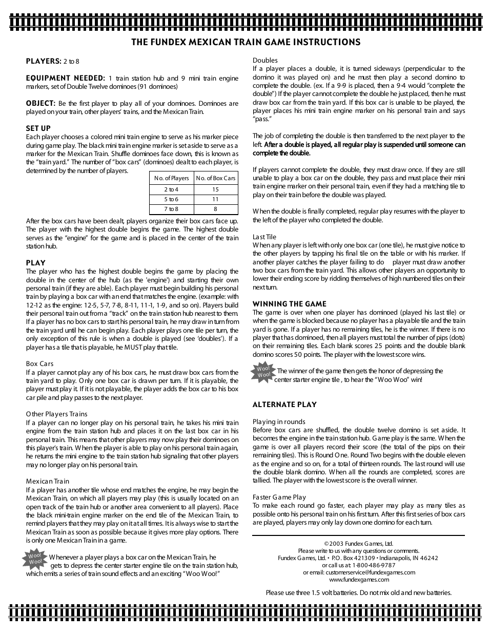 Fundex Games Building Set User Manual | 1 page