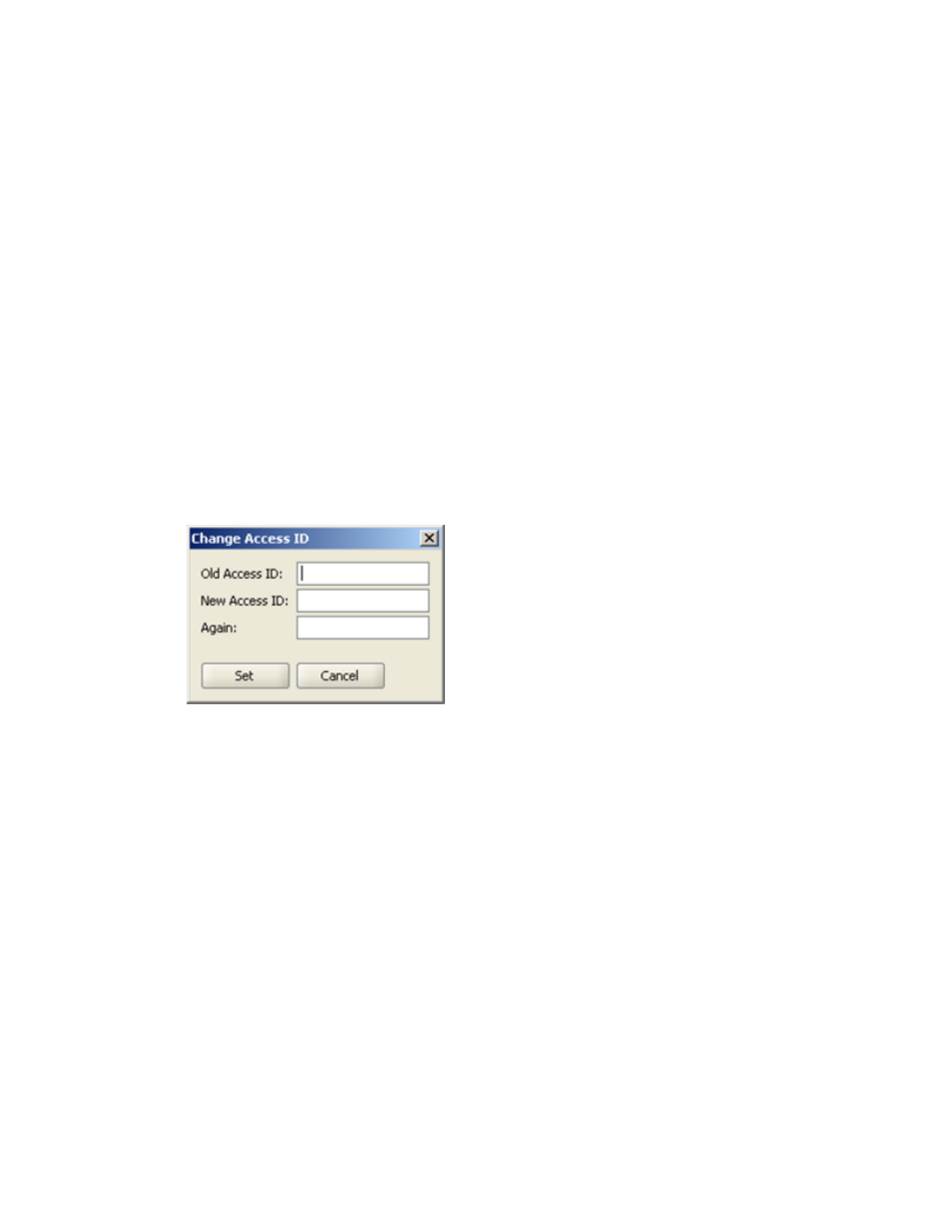 Setting the access id, Enabling/disabling airfortress encryption, 14. set access id window | Fortress Technologies BreadCrumb Wireless Network User Manual | Page 45 / 65