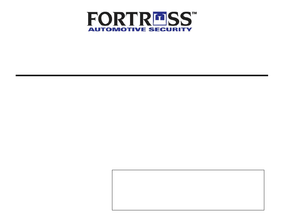 Fortress Technologies FS-20 User Manual | 16 pages