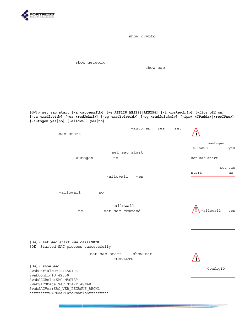 Fortress Technologies ecure Wireless Access Bridge User Manual | Page 120 / 144