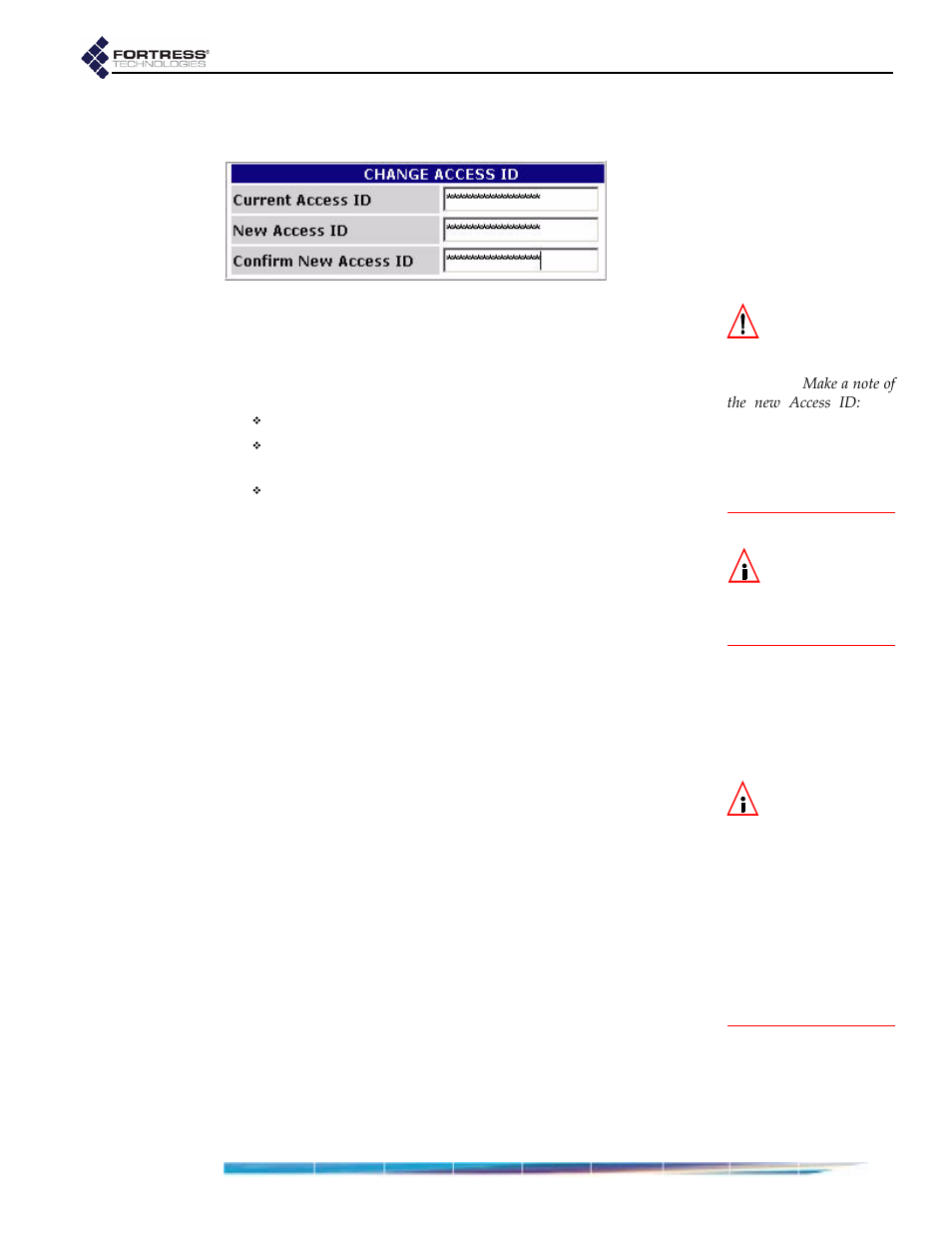 Scribed in section 3.6.6. i | Fortress Technologies ecure Wireless Access Bridge User Manual | Page 51 / 144