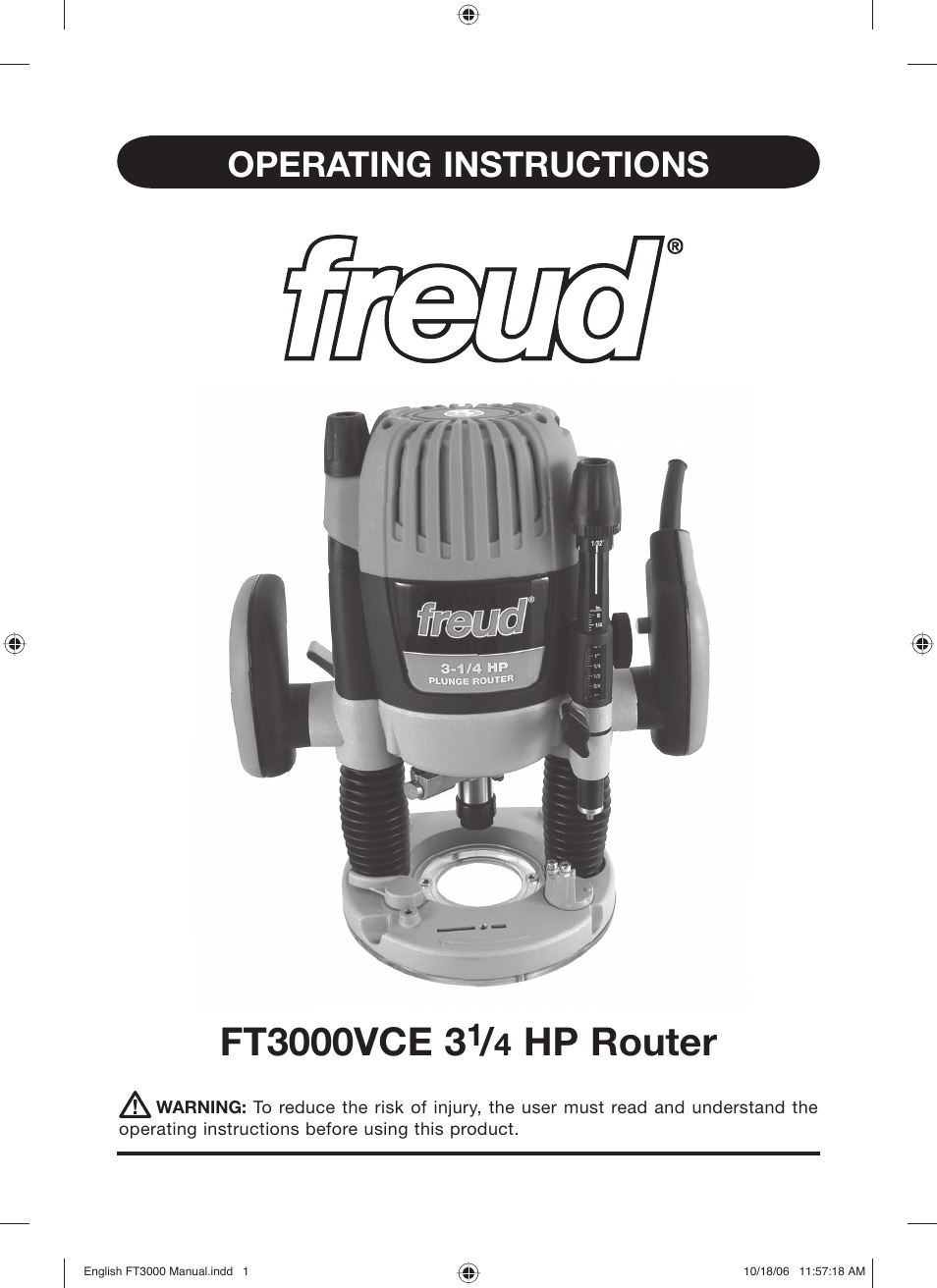 Freud Tools FT3000VCE User Manual | 60 pages