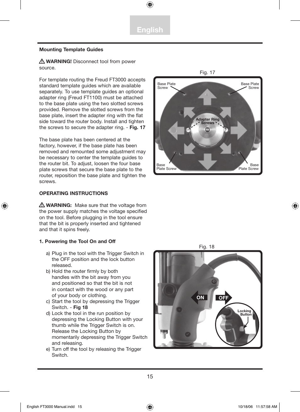 English | Freud Tools FT3000VCE User Manual | Page 16 / 60