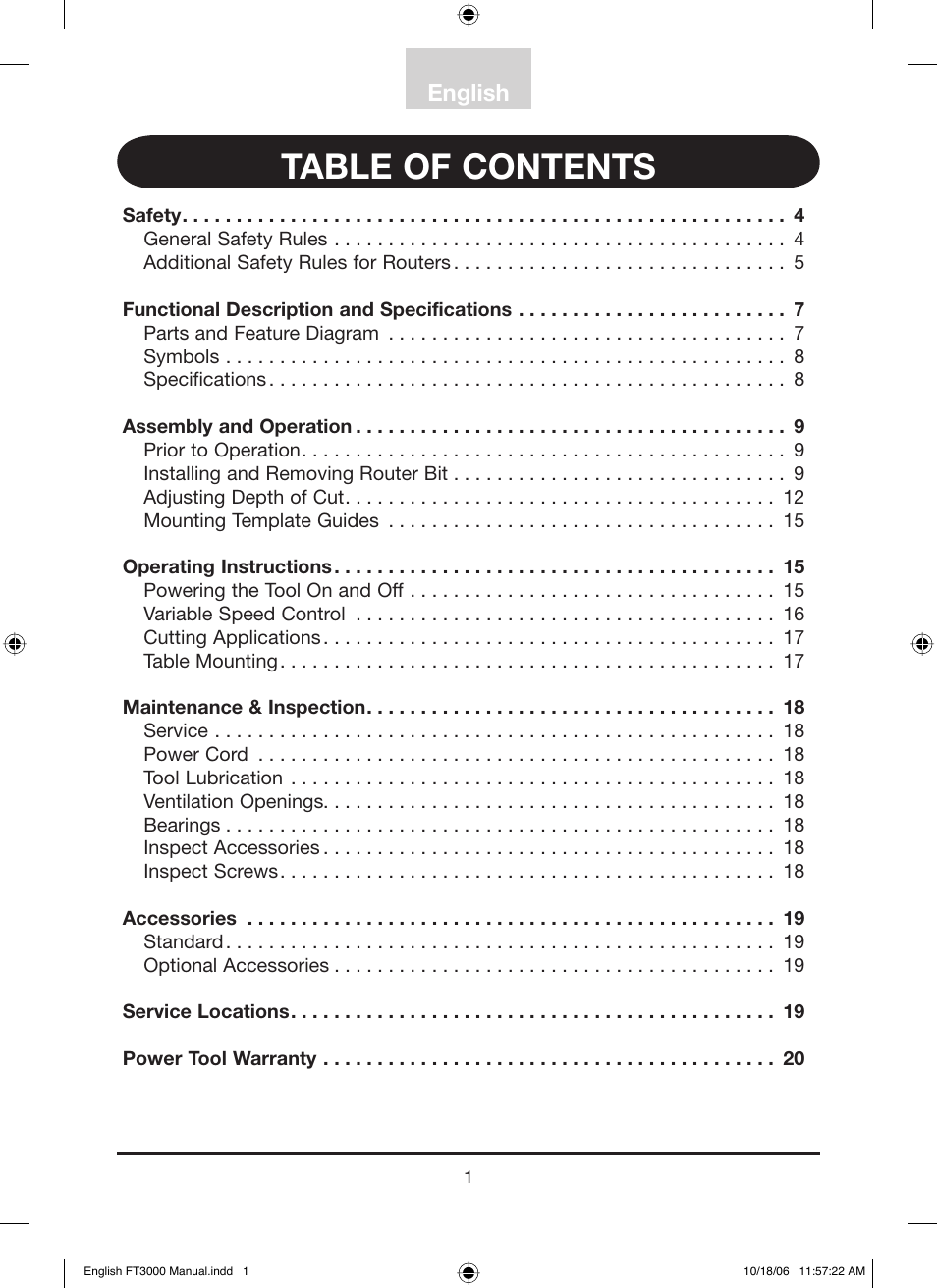 Freud Tools FT3000VCE User Manual | Page 2 / 60