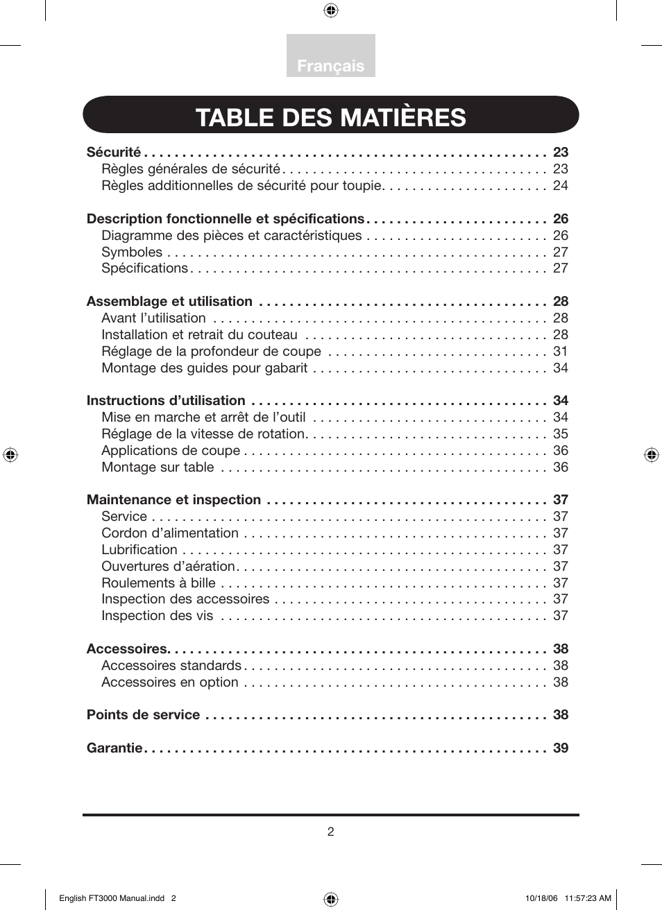 Freud Tools FT3000VCE User Manual | Page 3 / 60