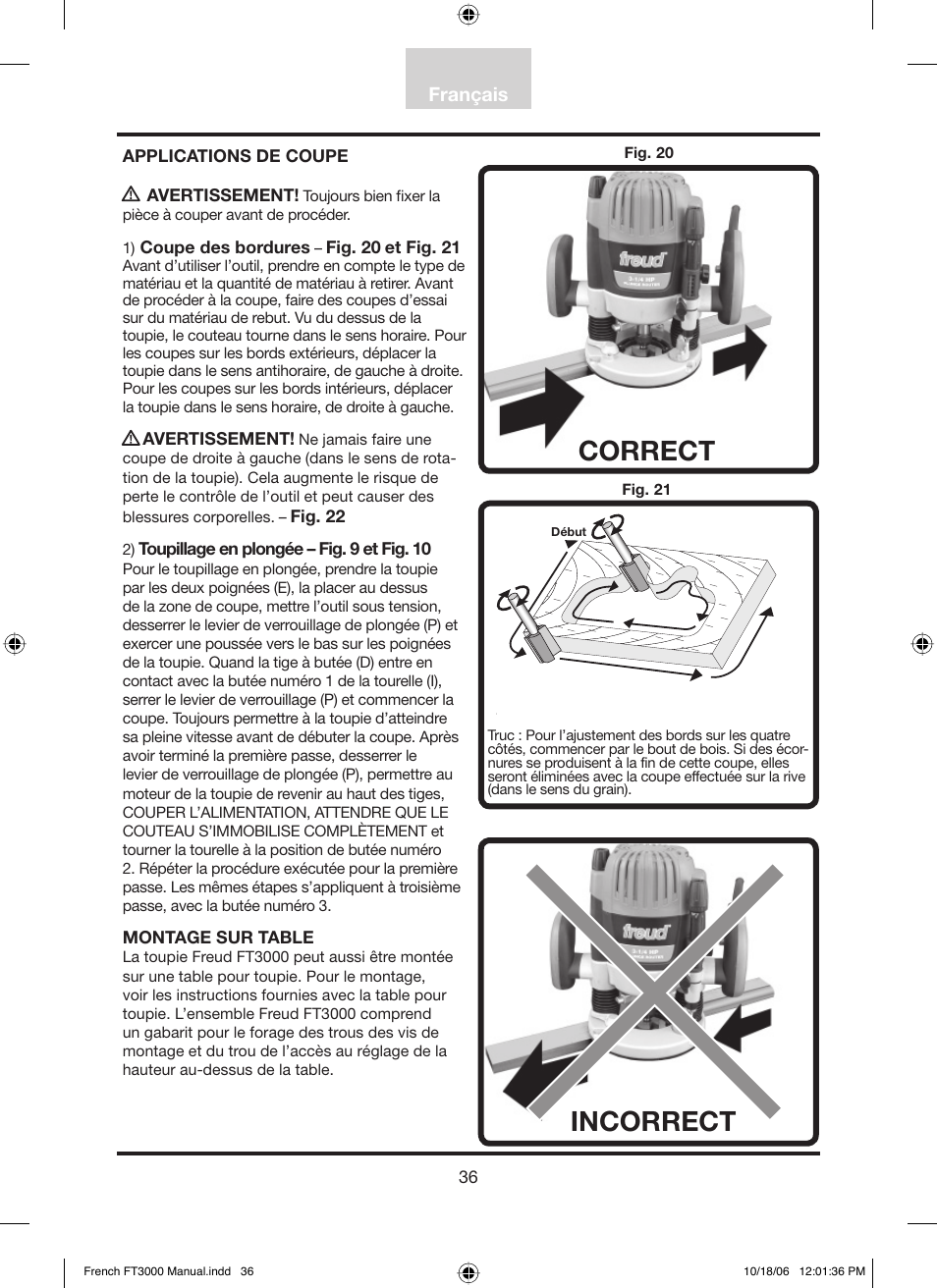 Incorrect, Correct | Freud Tools FT3000VCE User Manual | Page 37 / 60