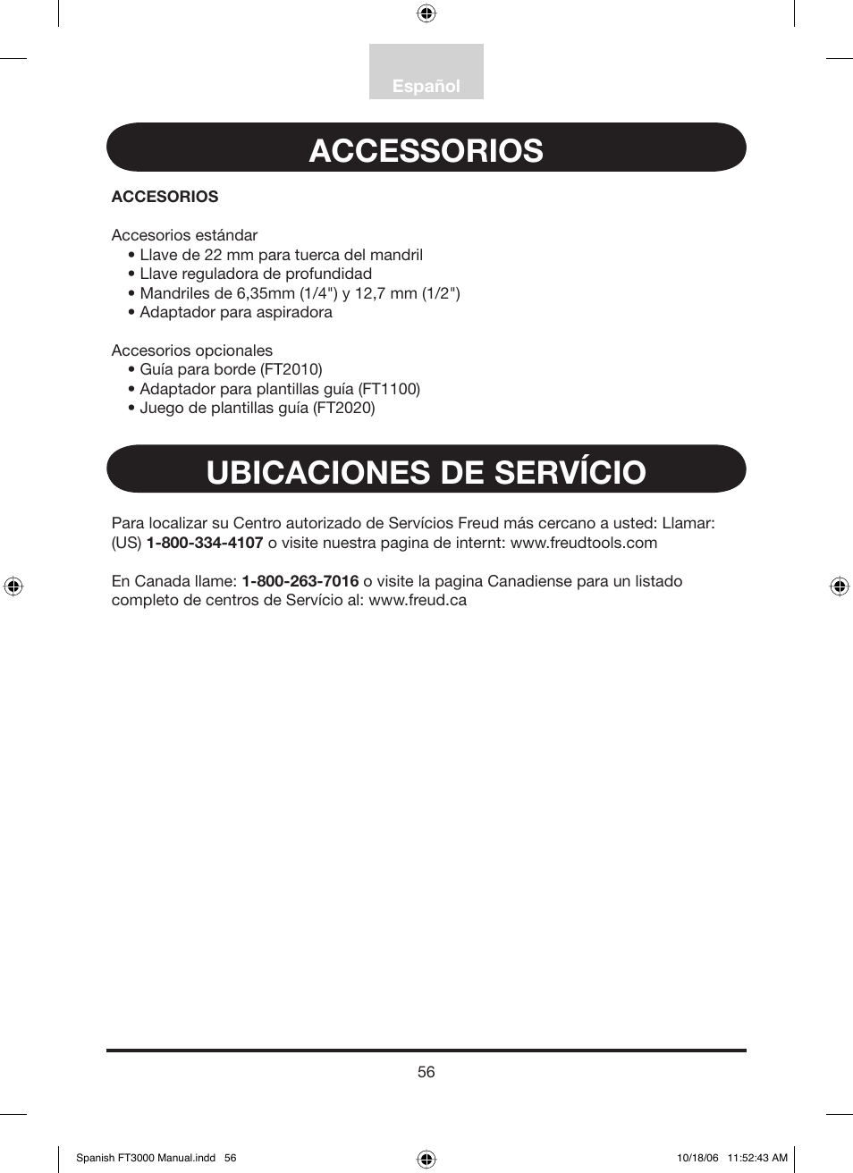 Freud Tools FT3000VCE User Manual | Page 57 / 60