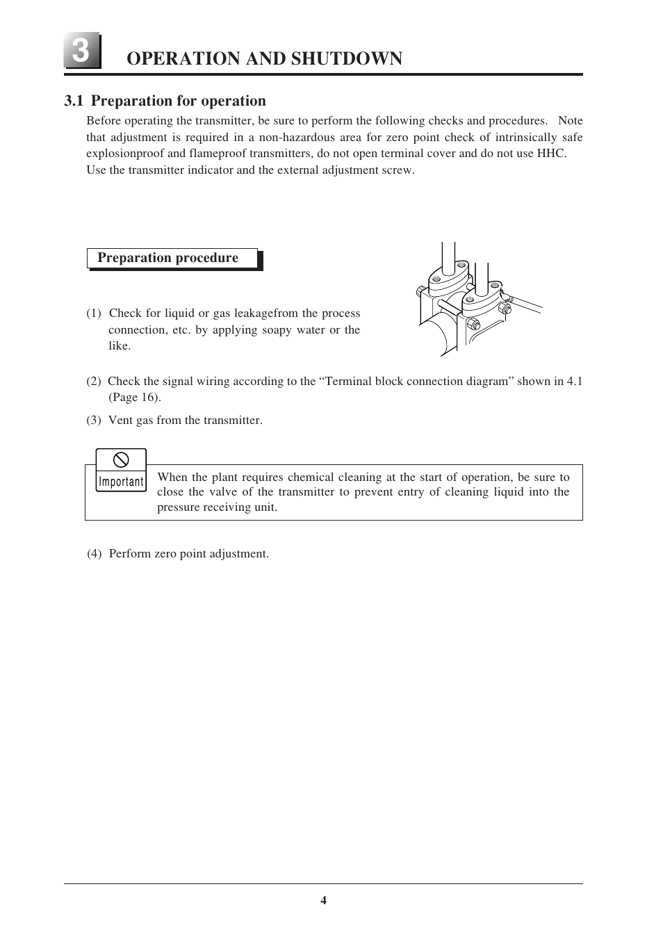 Operation and shutdown, 1 preparation for operation | Fujimoto Fuji Differential Pressure Transmitter FKK 4 User Manual | Page 10 / 74