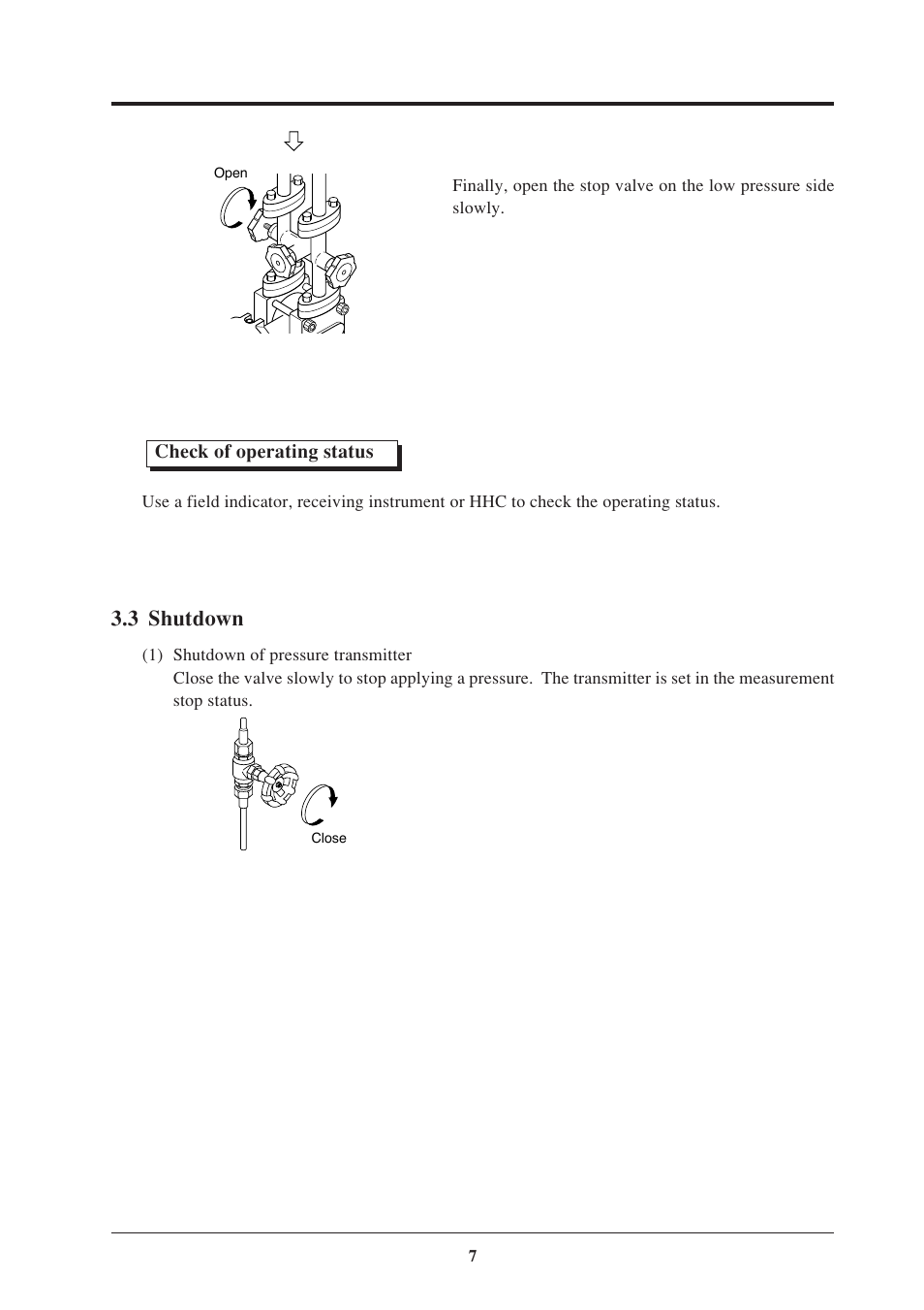 3 shutdown | Fujimoto Fuji Differential Pressure Transmitter FKK 4 User Manual | Page 13 / 74