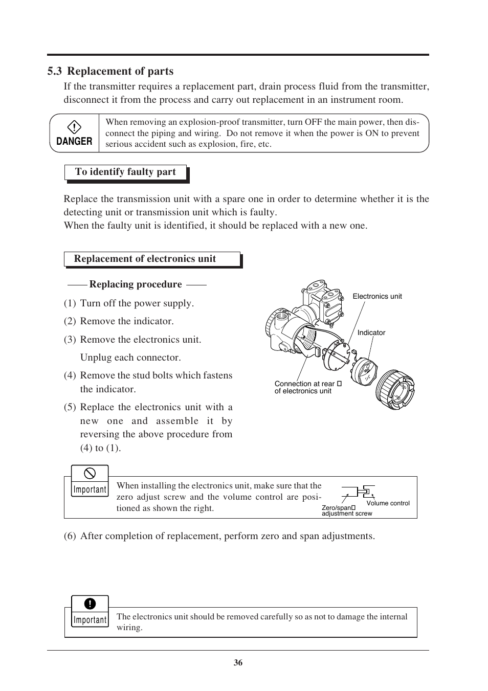 3 replacement of parts | Fujimoto Fuji Differential Pressure Transmitter FKK 4 User Manual | Page 42 / 74
