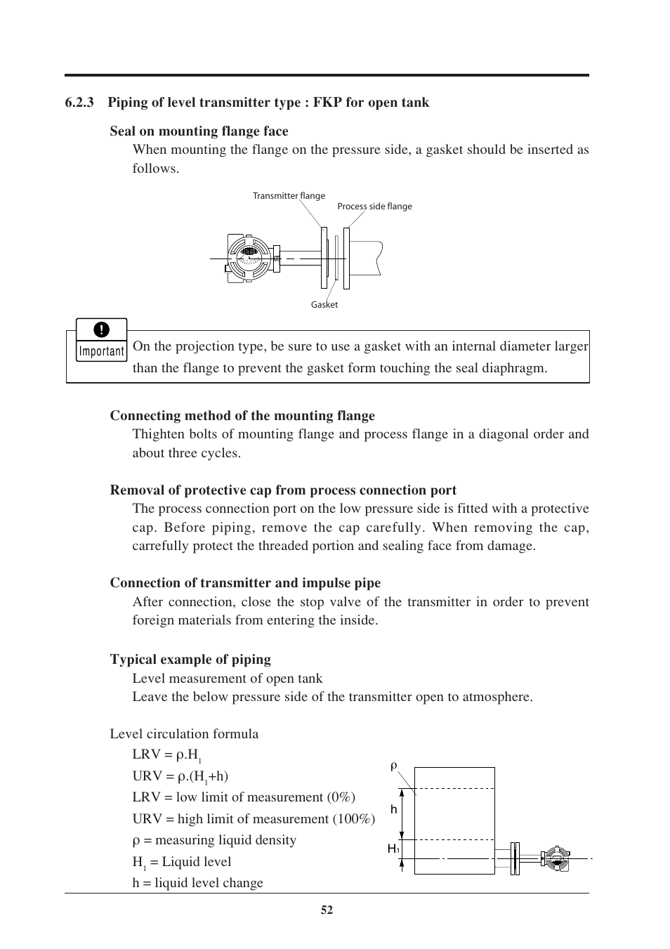 Urv = ρ.(h | Fujimoto Fuji Differential Pressure Transmitter FKK 4 User Manual | Page 58 / 74