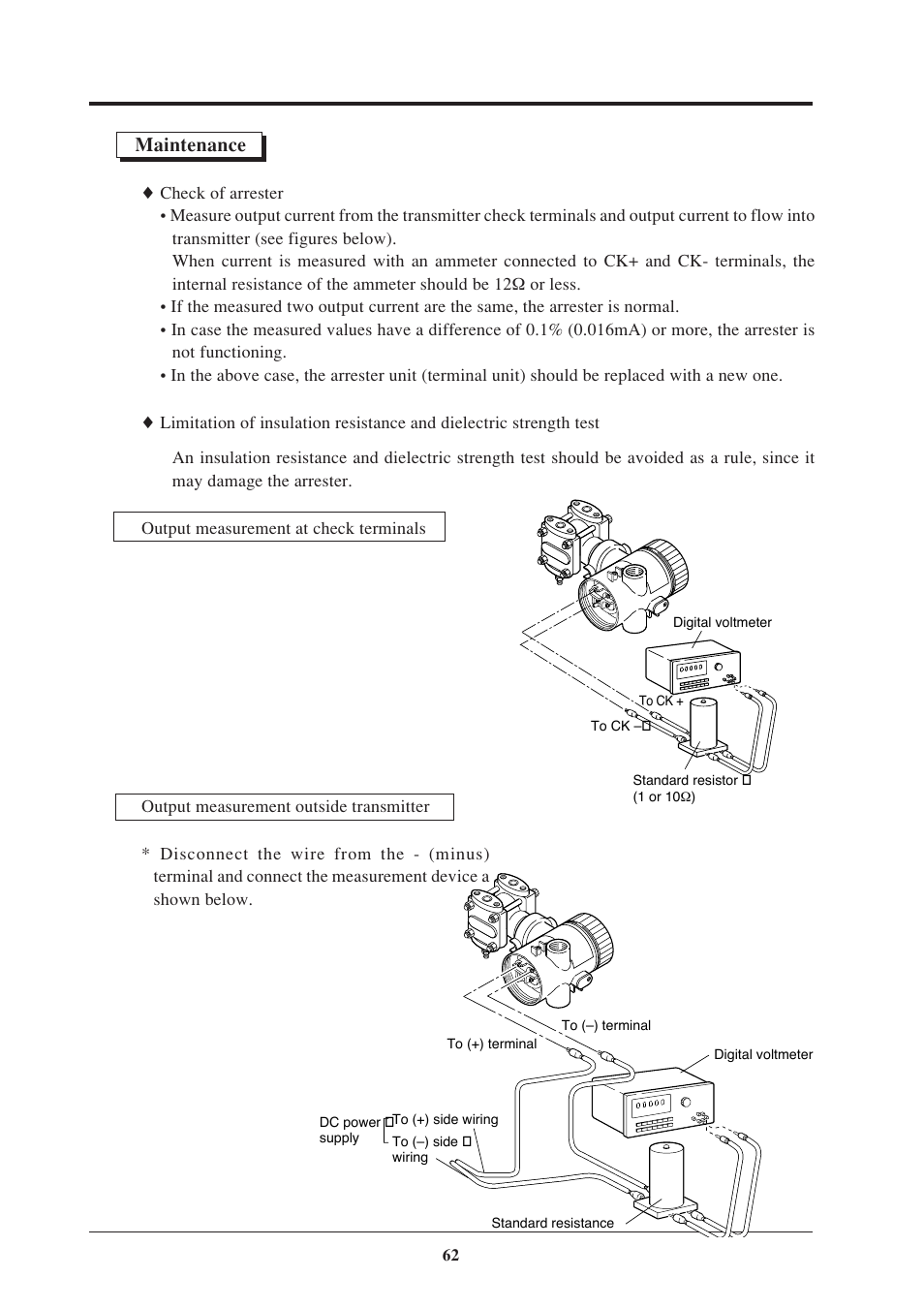 Maintenance | Fujimoto Fuji Differential Pressure Transmitter FKK 4 User Manual | Page 68 / 74