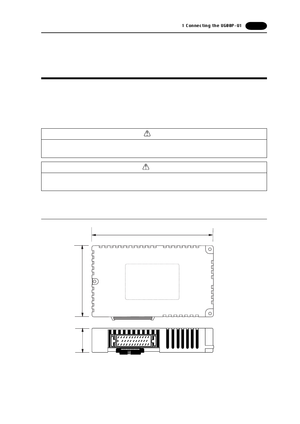 1 connecting the ug00p-u1, Connecting the ug00p-u1 -1, Connecting the ug00p-u1 | Fujitronic Programmable Operation Display UG520H-x User Manual | Page 215 / 275