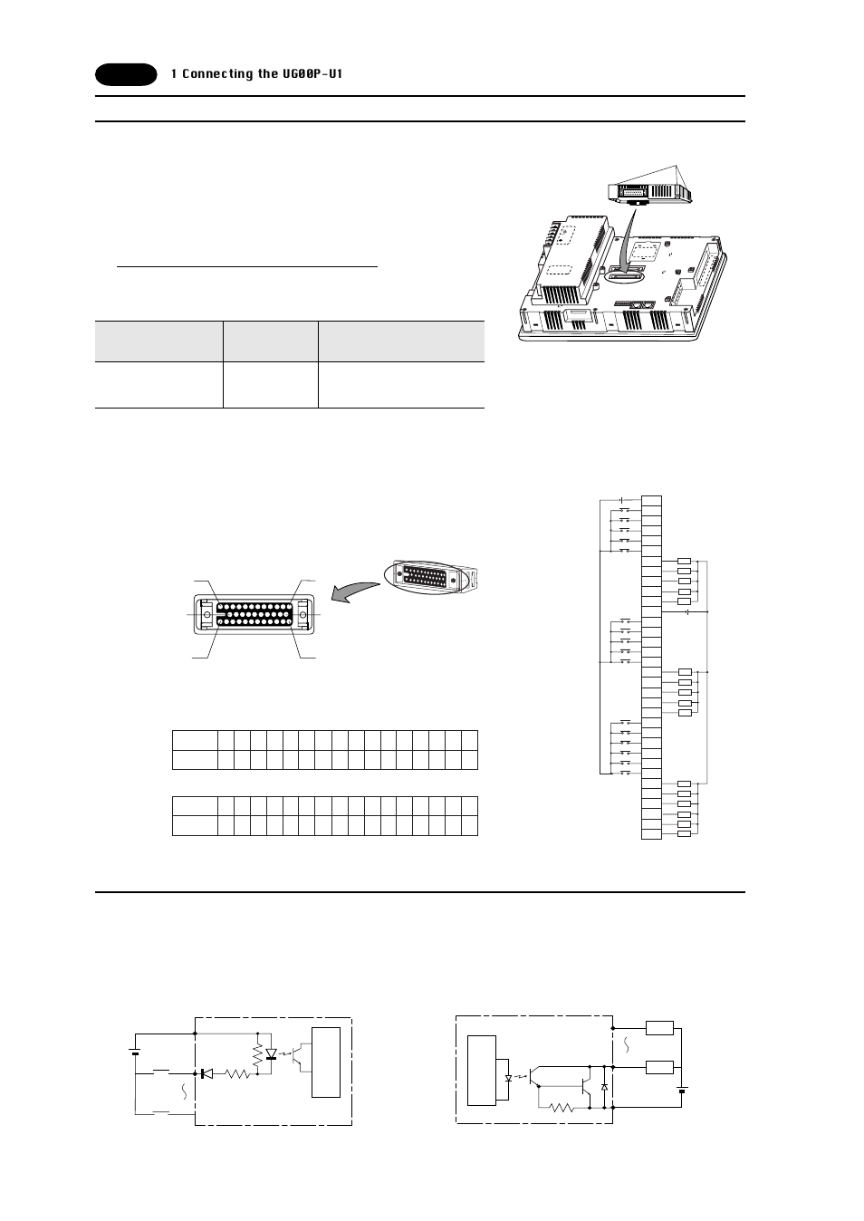 Mounting the i/o unit, I/o circuit, Di/do connector (included in the package) | 240vac l n nc | Fujitronic Programmable Operation Display UG520H-x User Manual | Page 216 / 275