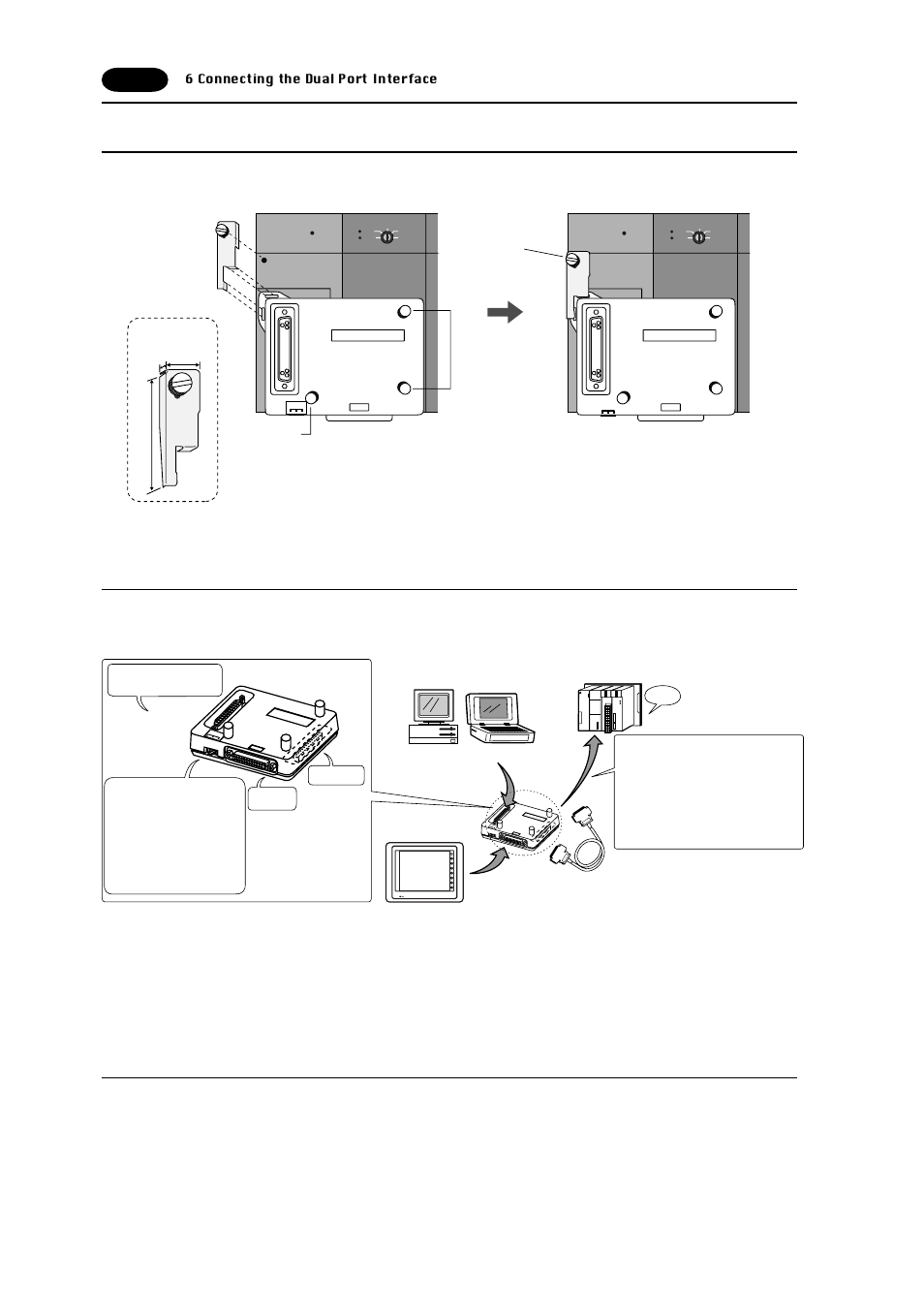 How to install ug00p-di, How to use ug00p-di, Precautions for use | Gd g p p, 6 connecting the dual port interface | Fujitronic Programmable Operation Display UG520H-x User Manual | Page 230 / 275