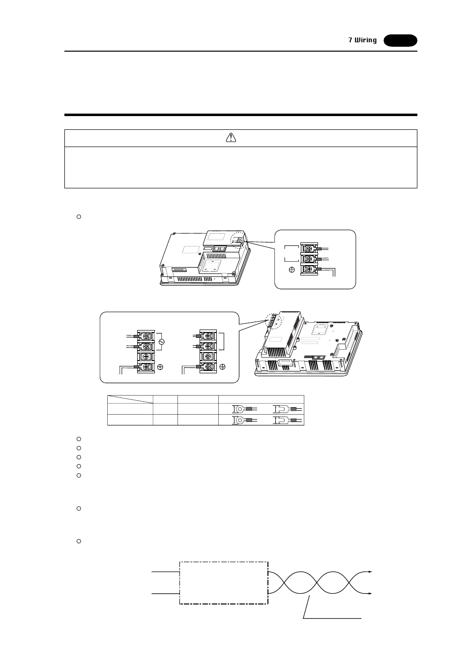 7 wiring, Wiring -19, Wiring | Electrical wiring, Twisted | Fujitronic Programmable Operation Display UG520H-x User Manual | Page 28 / 275