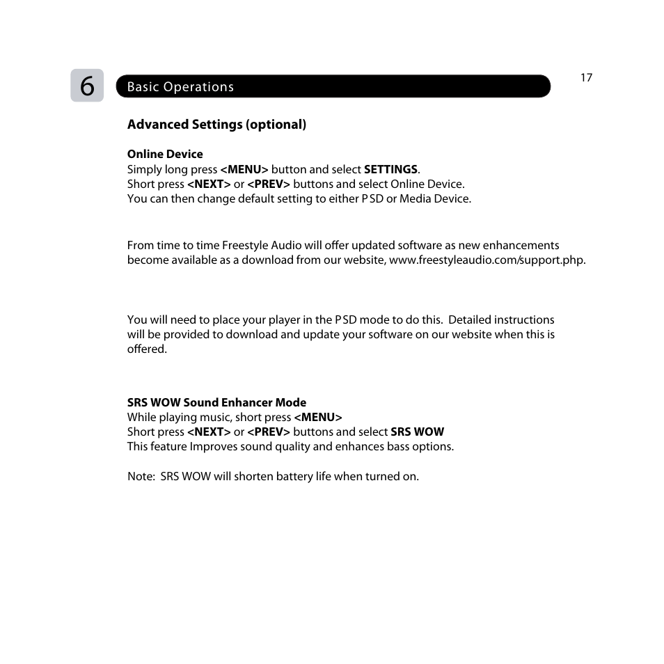 Freestyle Audio Soundwave User Manual | Page 17 / 28