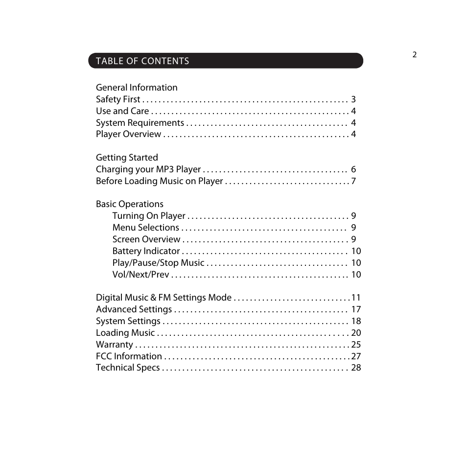 Freestyle Audio Soundwave User Manual | Page 2 / 28