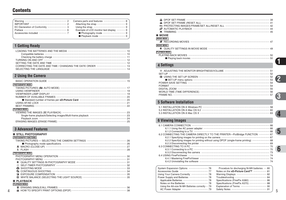 FujiFilm FinePix A370 User Manual | Page 3 / 49