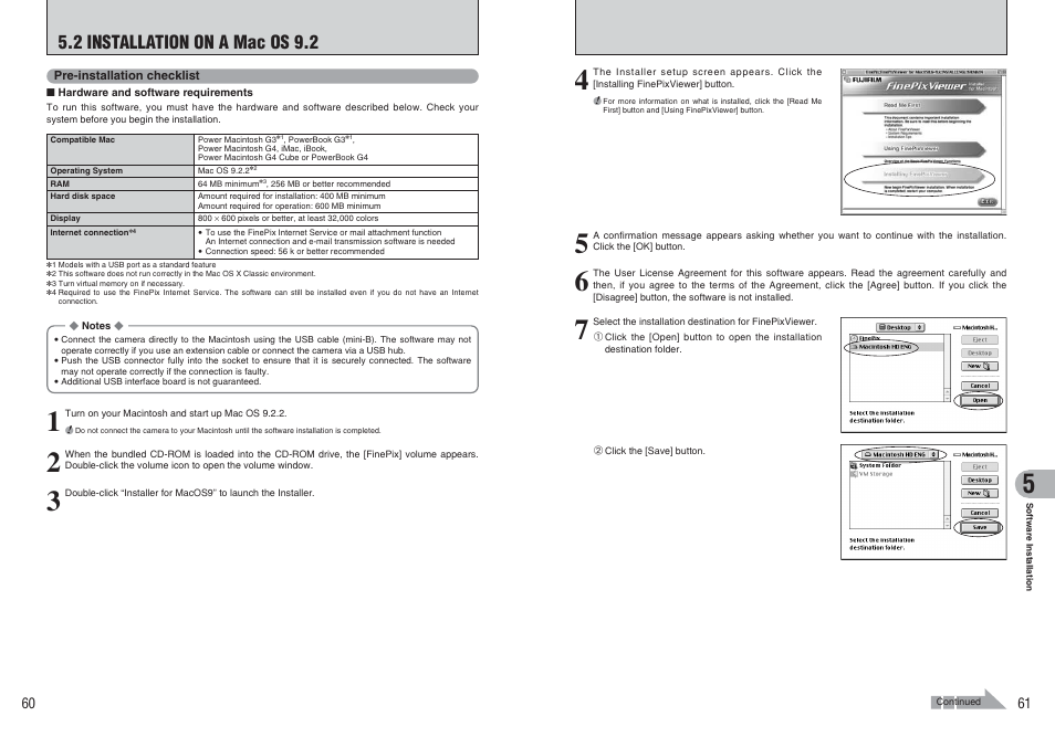 2 installation on a mac os 9.2 | FujiFilm FinePix A370 User Manual | Page 31 / 49