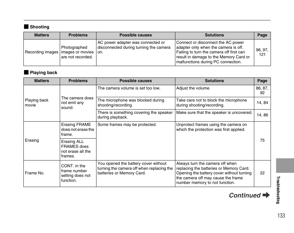 Continued q | FujiFilm FinePix A900 User Manual | Page 133 / 164