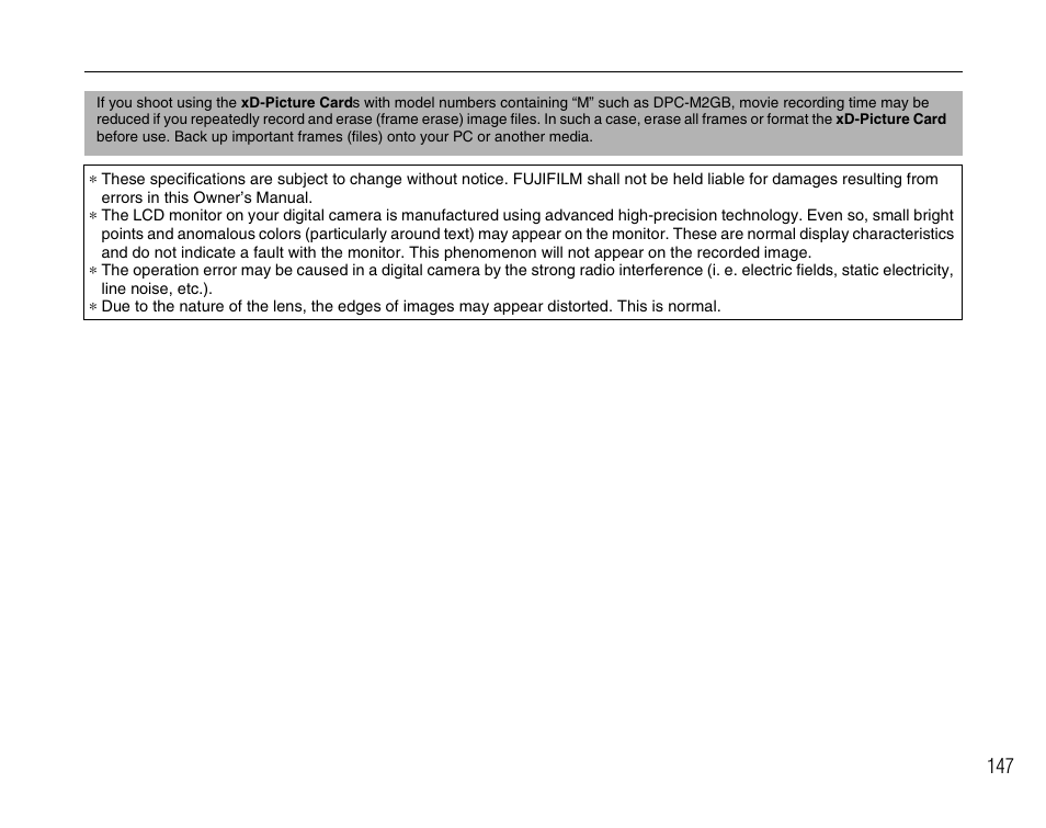 FujiFilm FinePix A900 User Manual | Page 147 / 164