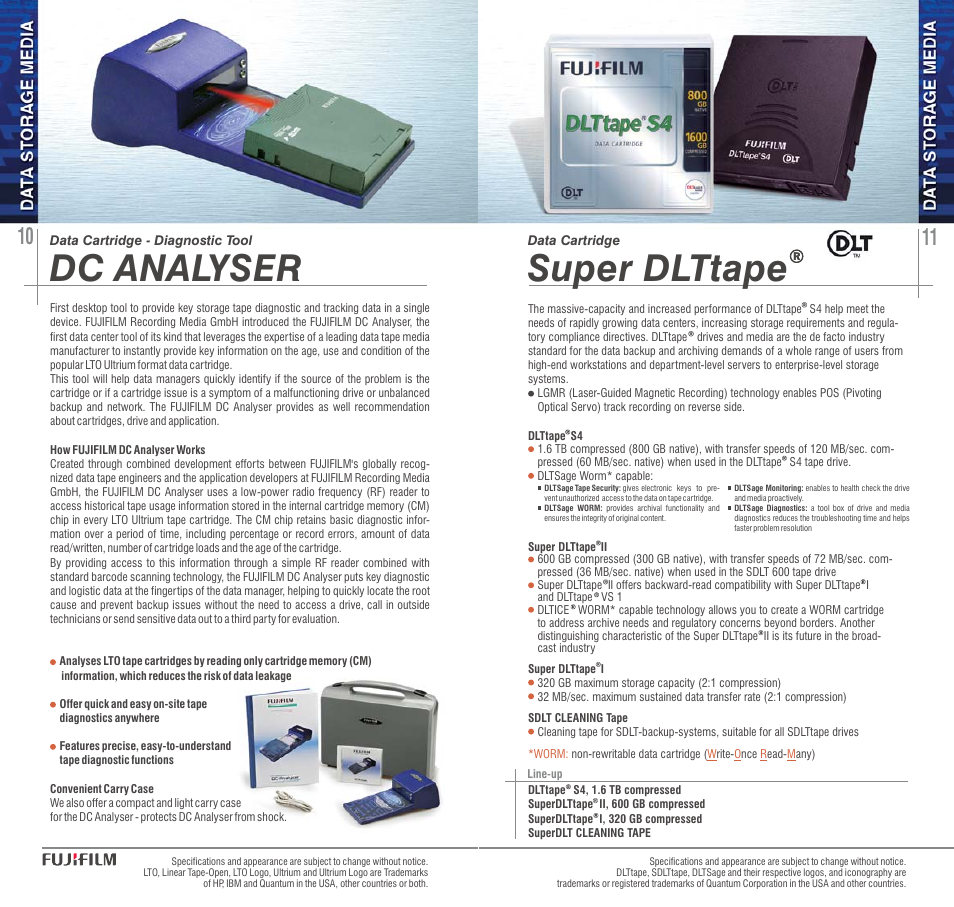 Dc analyser, Super dlttape | FujiFilm AVR-4802 User Manual | Page 6 / 29