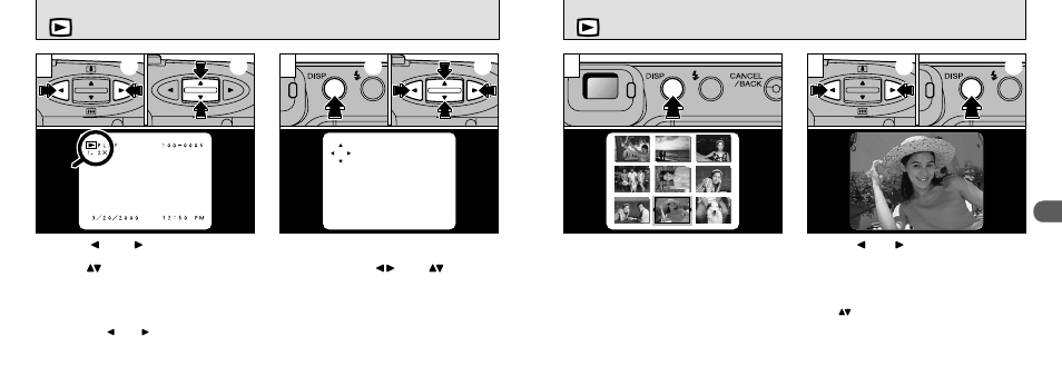 Playback zoom, Multi-frame playback, D playback zoom d multi-frame playback | FujiFilm 1400 Zoom User Manual | Page 16 / 45