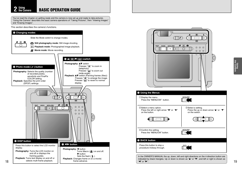 Basic operation guide | FujiFilm FinePix 420 User Manual | Page 10 / 47