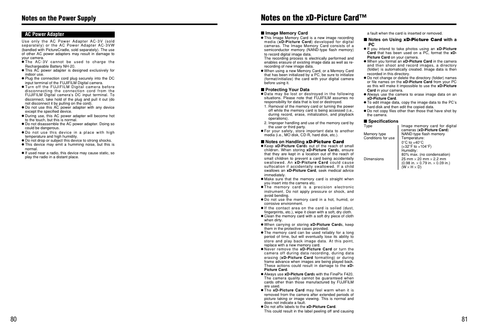 FujiFilm FinePix 420 User Manual | Page 41 / 47