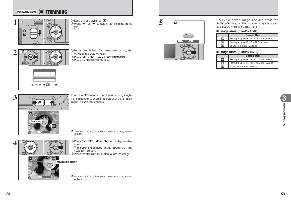 Y trimming | FujiFilm E510 User Manual | Page 30 / 59