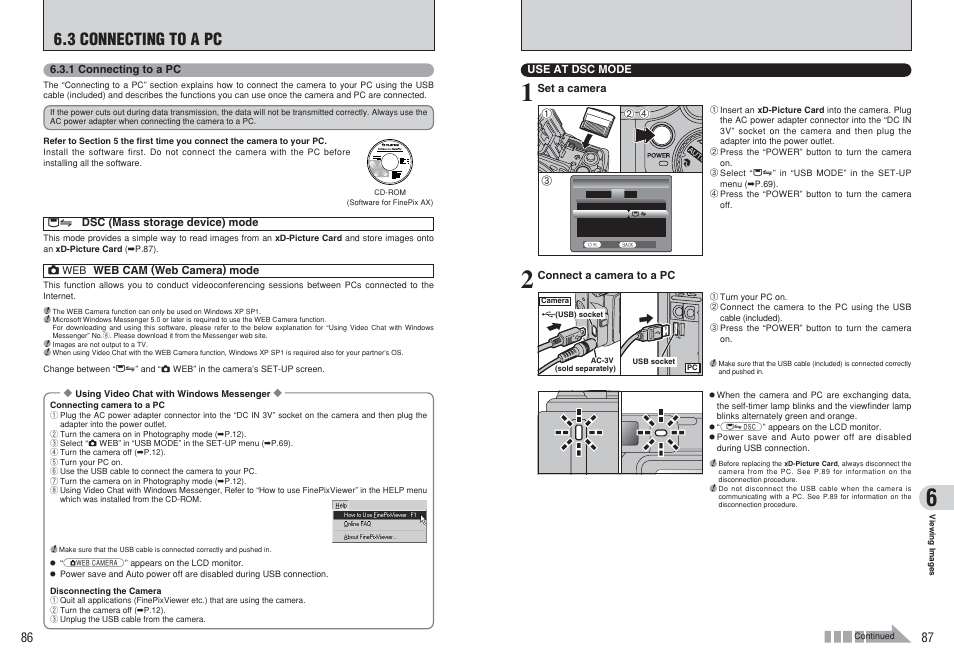 3 connecting to a pc | FujiFilm E510 User Manual | Page 44 / 59