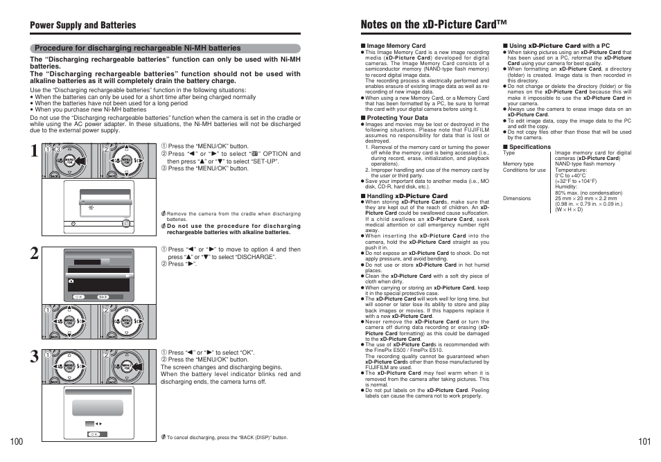 Power supply and batteries | FujiFilm E510 User Manual | Page 51 / 59