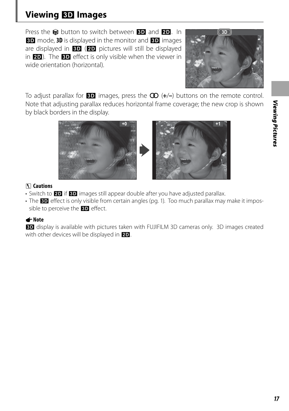 Viewing 3d images, Viewing c images | FujiFilm BL00969-200 User Manual | Page 25 / 44